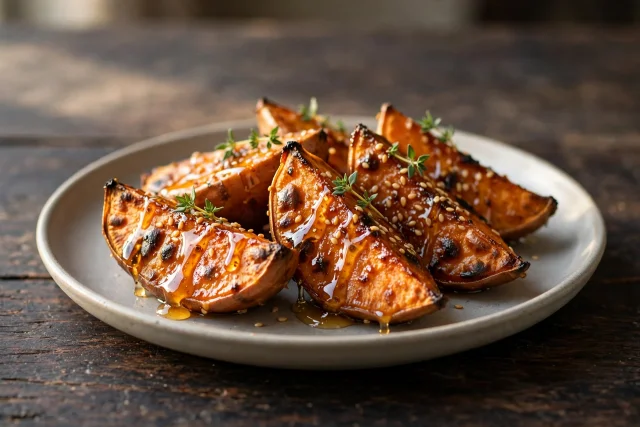 Harissa Roasted Sweet Potatoes