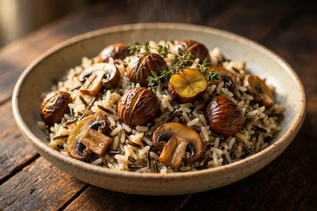 Wild Rice and Chestnut Pilaf