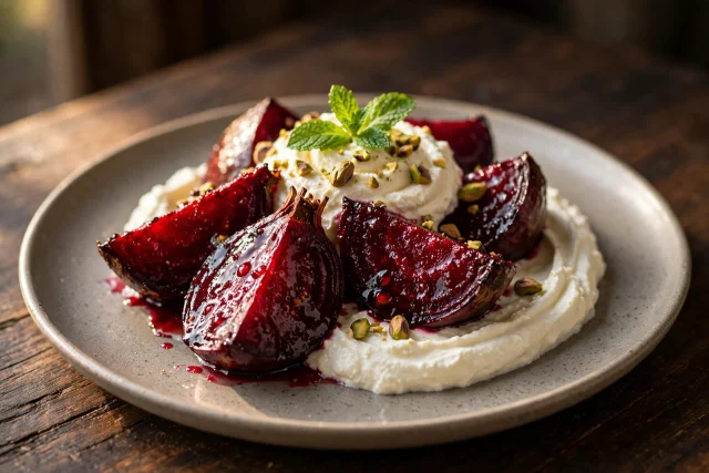 Pomegranate Glazed Beets