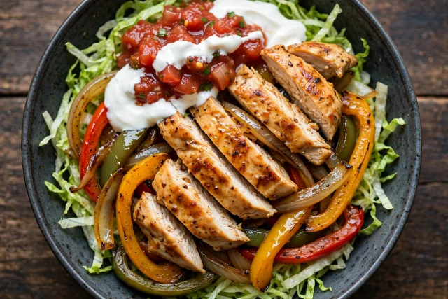 Chicken fajita bowls
