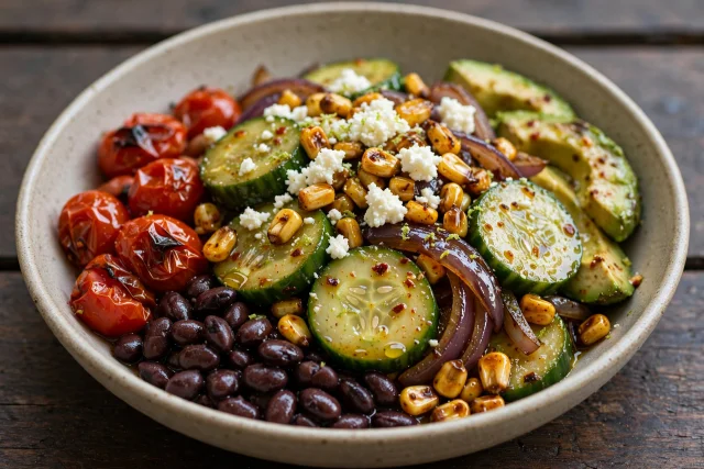 Mexican cucumber spears with lime, chili, and cotija