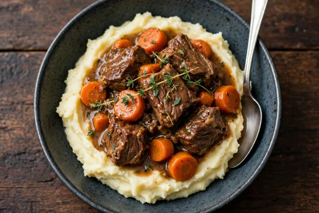 Beef carrot stew with potato