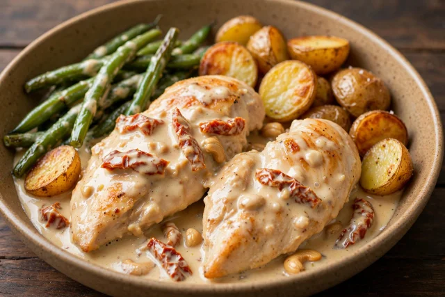 Slow cooker dairy free chicken in cashew cream sauce