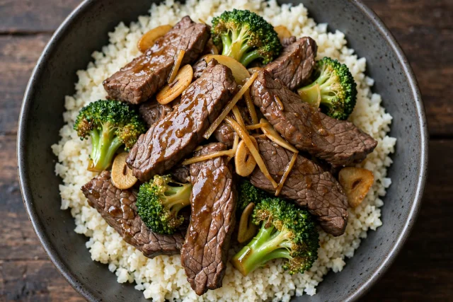 Beef and broccoli stir fry
