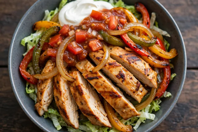 Chicken fajita bowls